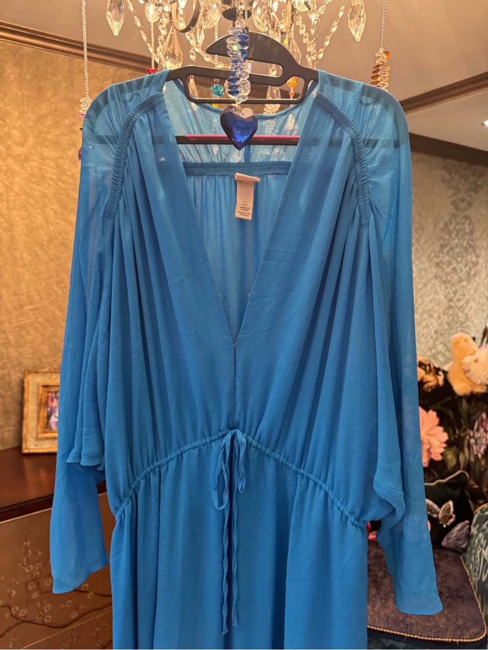 H&M Teal Blue V-Neck Maxi Dress